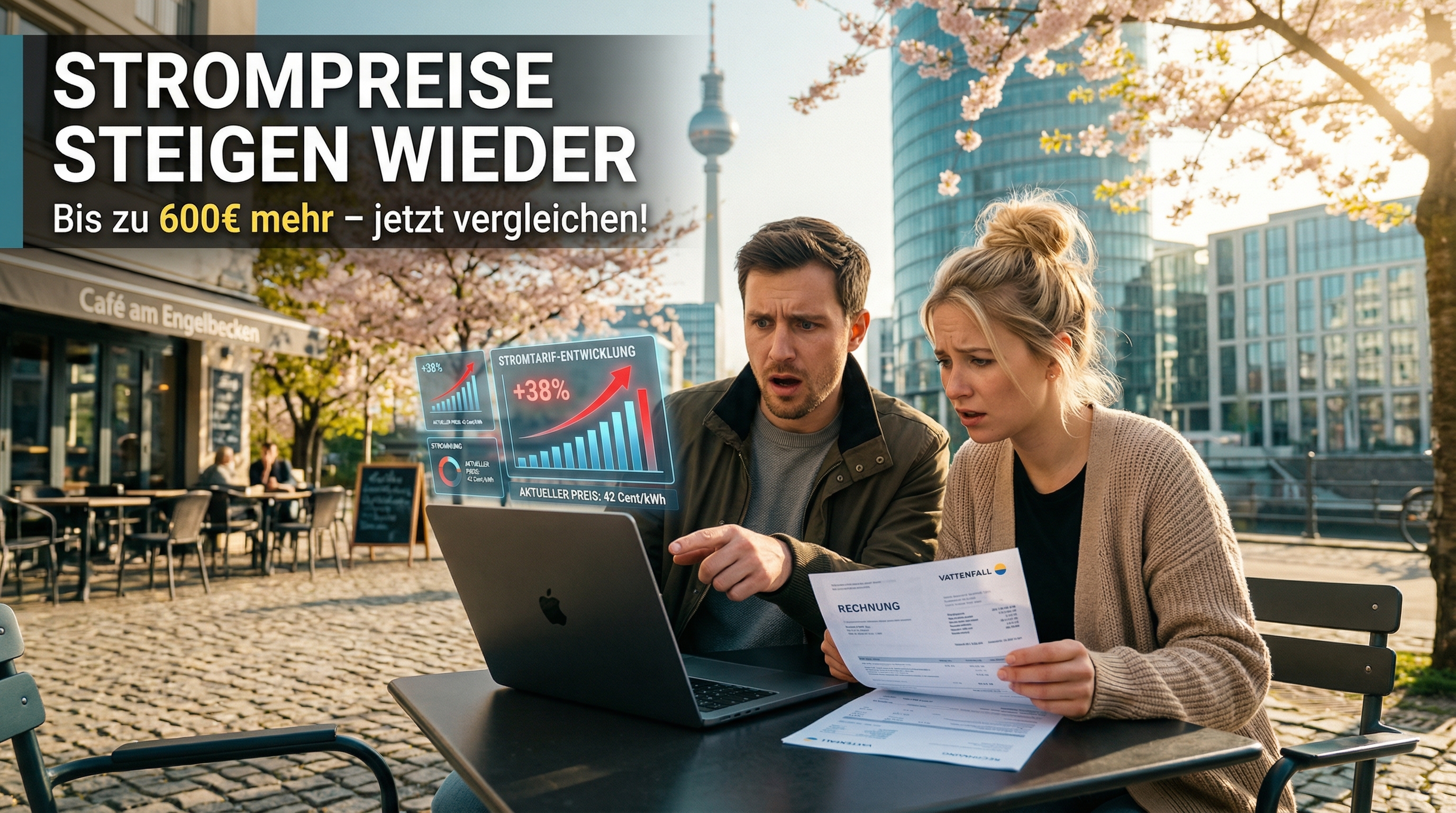 Strompreise April 2026 im Vergleich: CHECK24 vs Verivox zeigt massive Unterschiede in deutschen Gro�st�dten. Analyse f�r 3.500 kWh - inklusive Sparpotenzial von �ber 600 Euro.